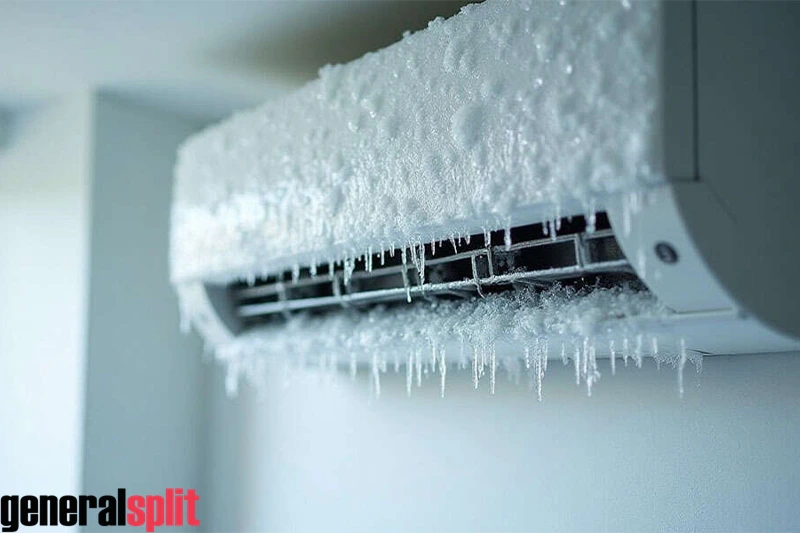 کولر گازی یخ زده