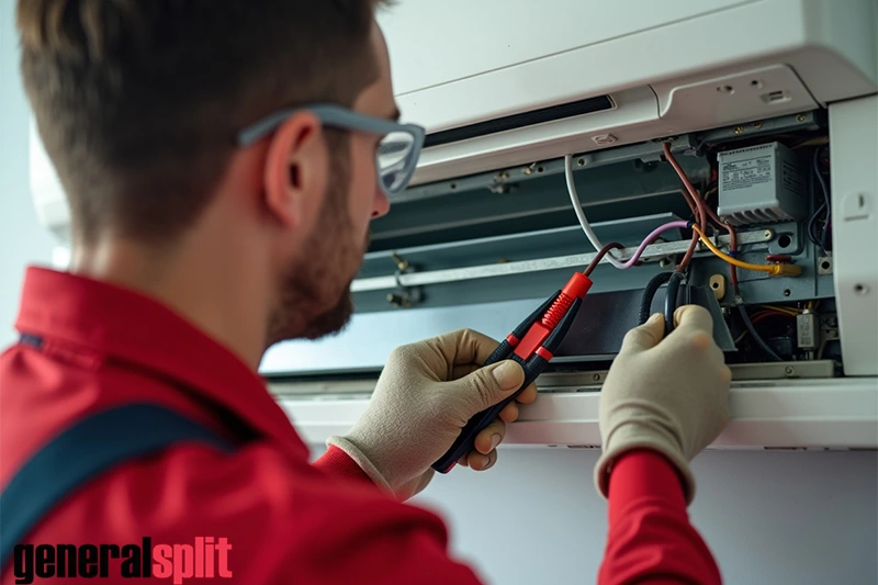 نصب یونیت داخلی کولر گازی جنرال گلد