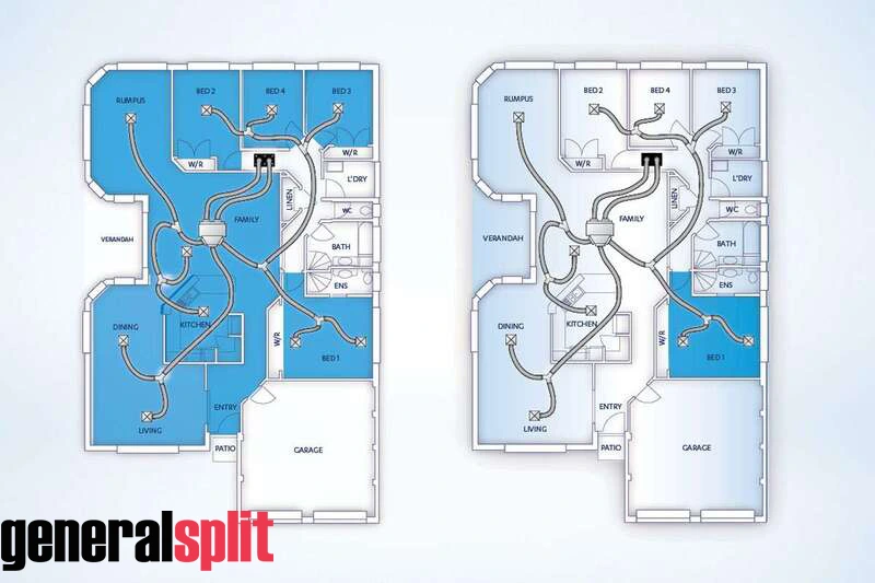 نقشه کانال کشی داکت اسپلیت